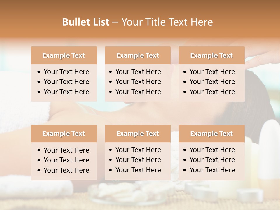 A Woman Getting A Facial Massage At A Spa PowerPoint Template