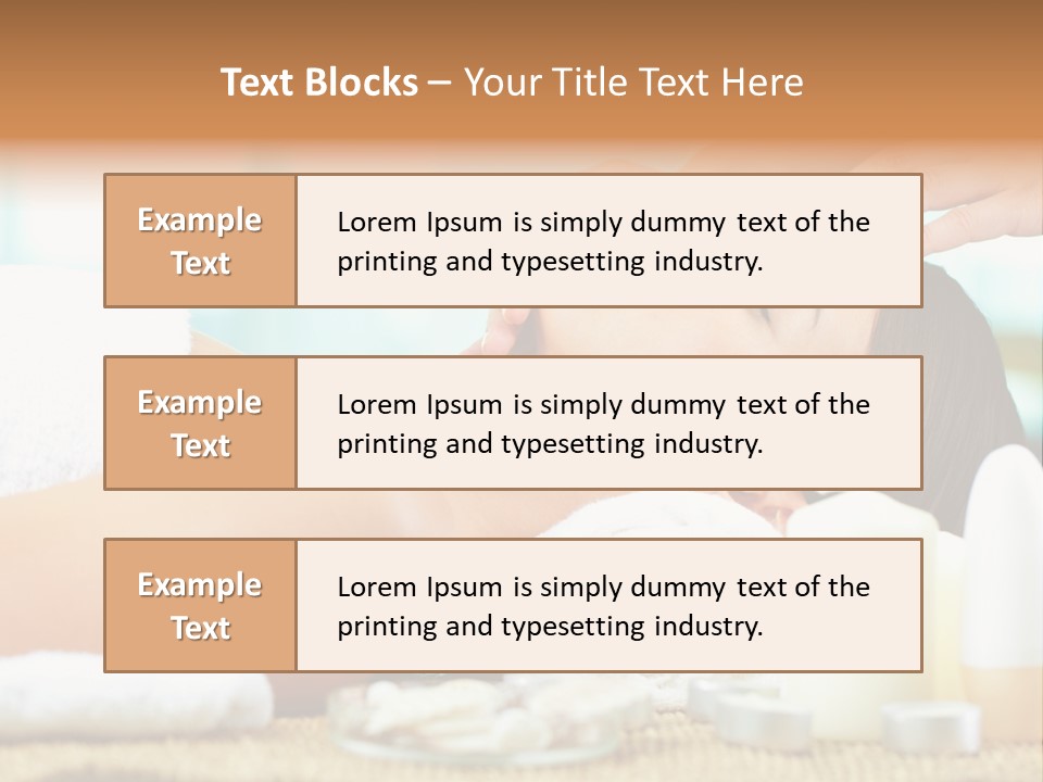 A Woman Getting A Facial Massage At A Spa PowerPoint Template