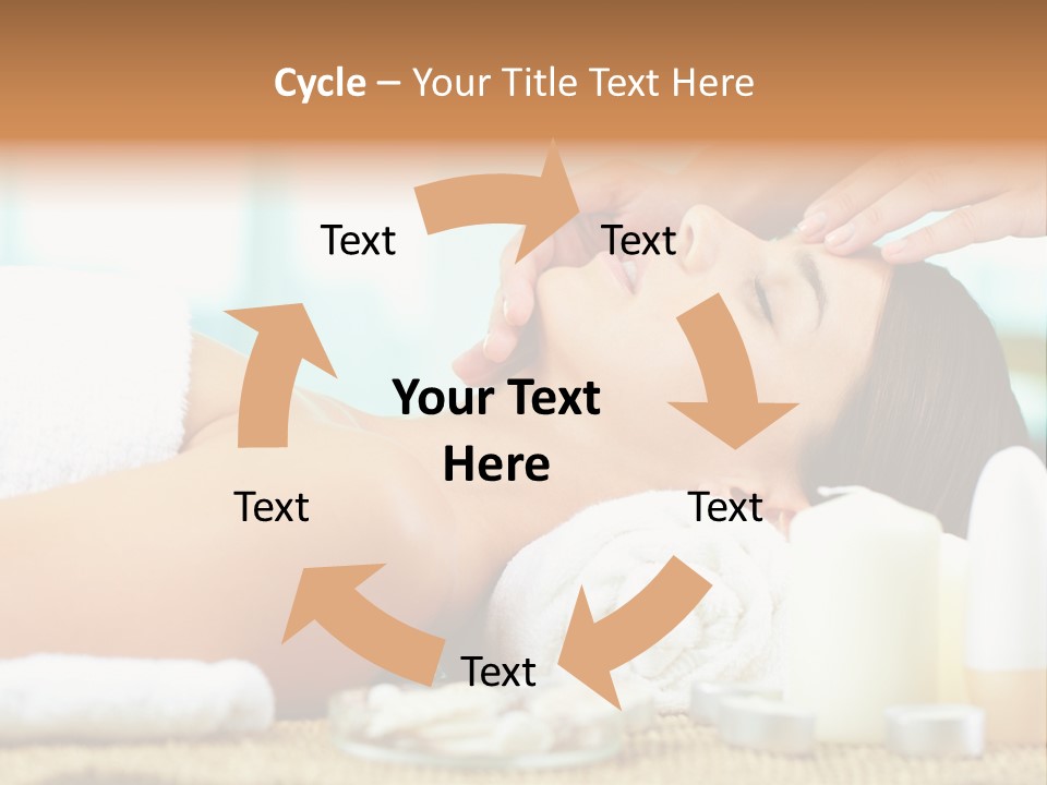 A Woman Getting A Facial Massage At A Spa PowerPoint Template