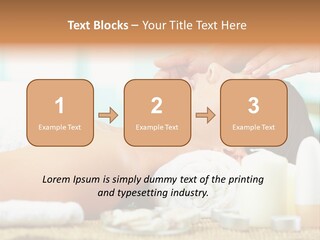 A Woman Getting A Facial Massage At A Spa PowerPoint Template