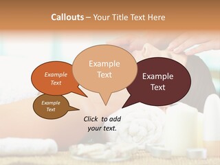 A Woman Getting A Facial Massage At A Spa PowerPoint Template