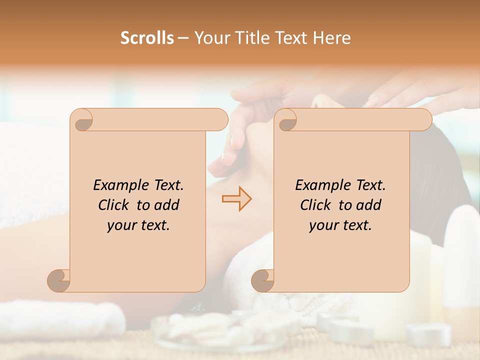 A Woman Getting A Facial Massage At A Spa PowerPoint Template