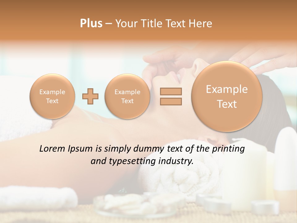 A Woman Getting A Facial Massage At A Spa PowerPoint Template