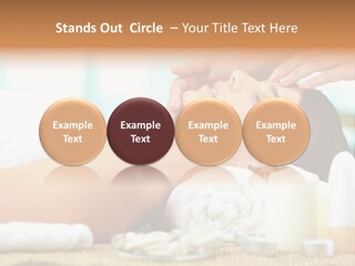 A Woman Getting A Facial Massage At A Spa PowerPoint Template