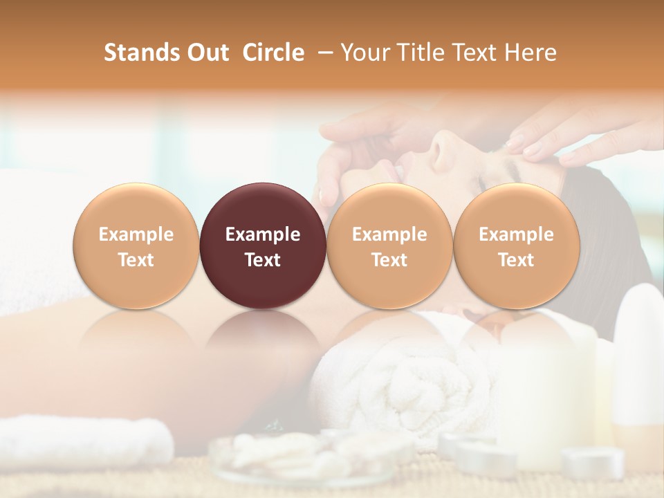 A Woman Getting A Facial Massage At A Spa PowerPoint Template