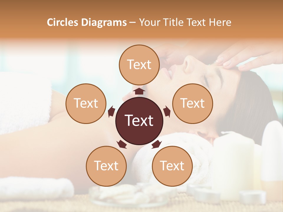 A Woman Getting A Facial Massage At A Spa PowerPoint Template