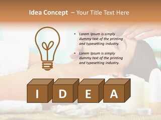 A Woman Getting A Facial Massage At A Spa PowerPoint Template