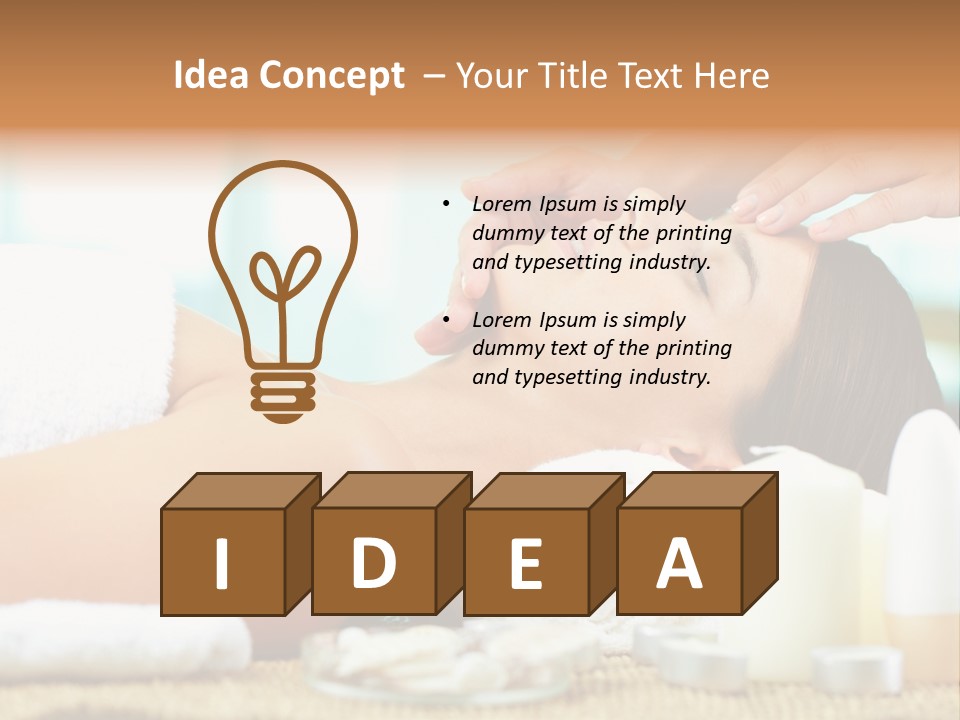 A Woman Getting A Facial Massage At A Spa PowerPoint Template