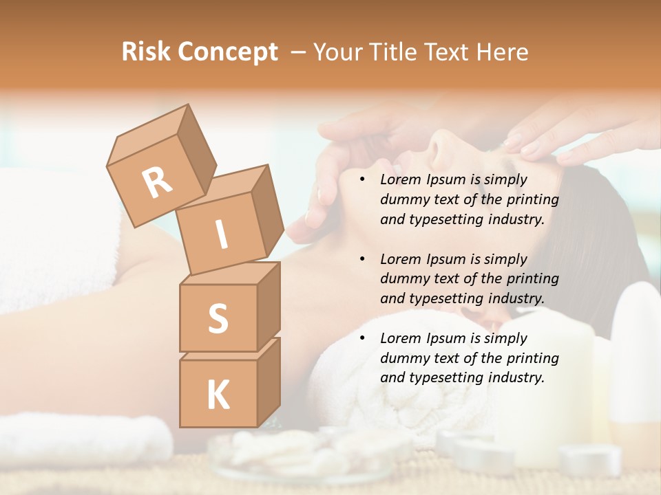 A Woman Getting A Facial Massage At A Spa PowerPoint Template