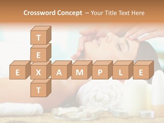 A Woman Getting A Facial Massage At A Spa PowerPoint Template