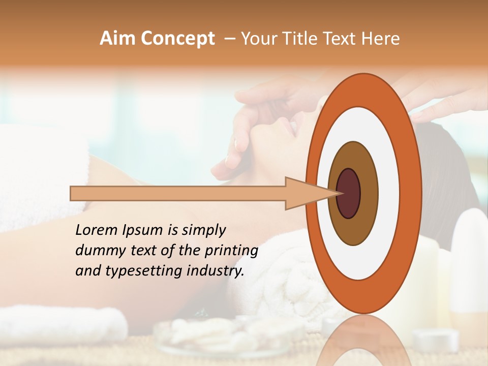 A Woman Getting A Facial Massage At A Spa PowerPoint Template