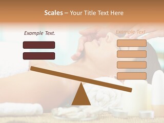 A Woman Getting A Facial Massage At A Spa PowerPoint Template