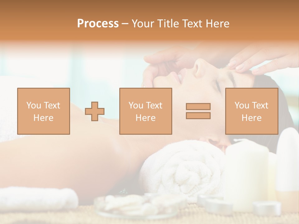 A Woman Getting A Facial Massage At A Spa PowerPoint Template