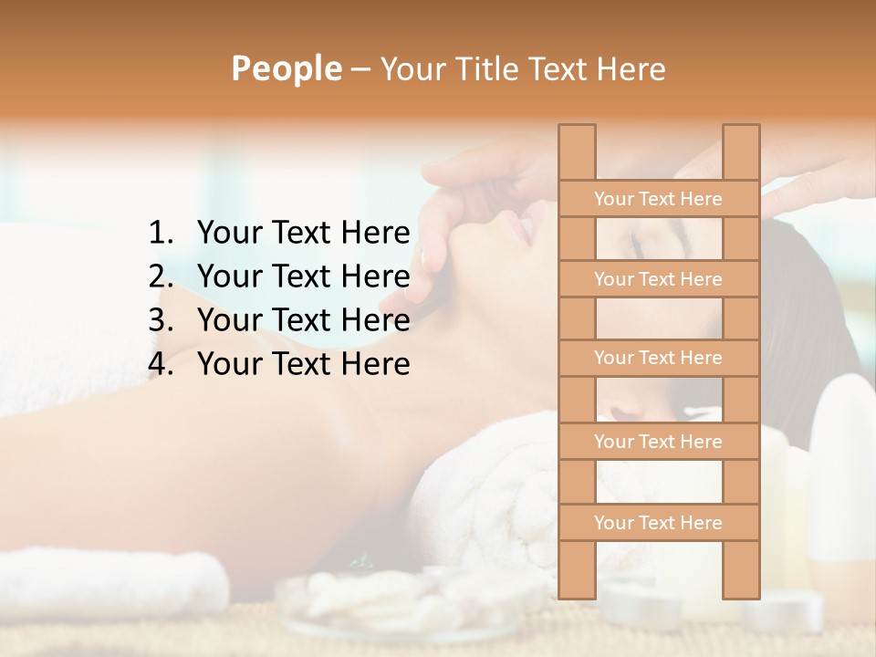 A Woman Getting A Facial Massage At A Spa PowerPoint Template