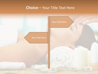 A Woman Getting A Facial Massage At A Spa PowerPoint Template
