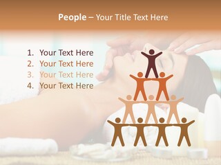 A Woman Getting A Facial Massage At A Spa PowerPoint Template
