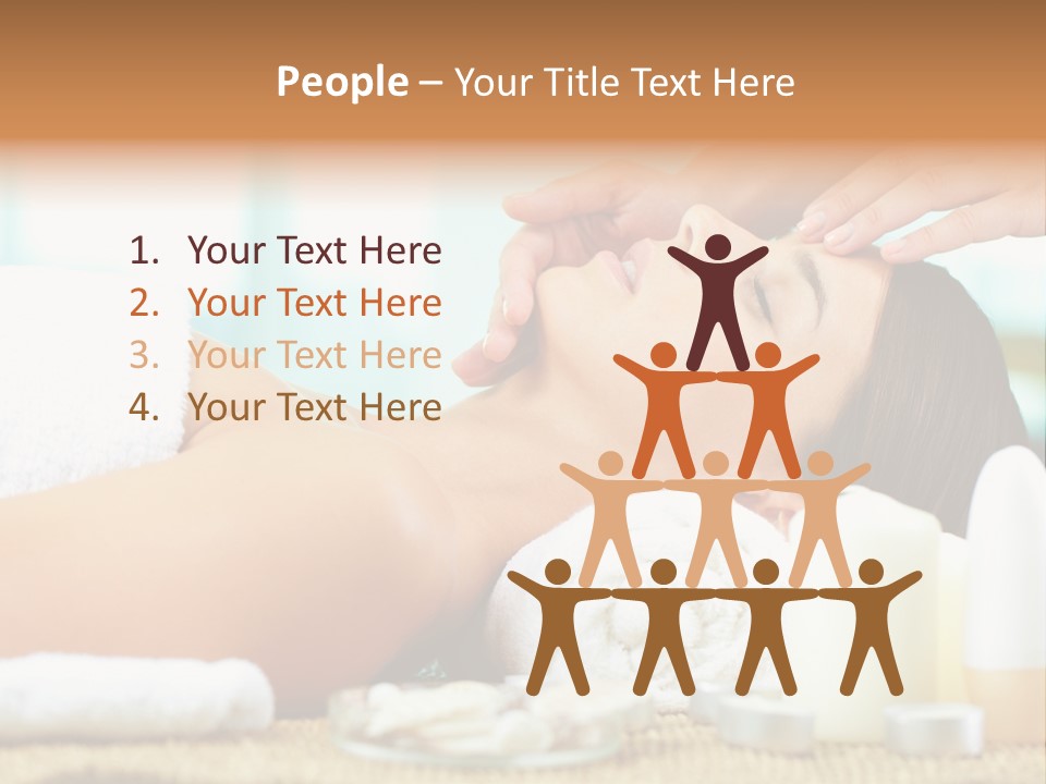 A Woman Getting A Facial Massage At A Spa PowerPoint Template