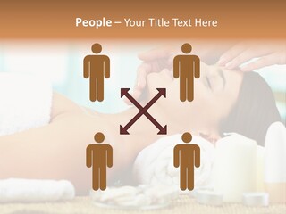 A Woman Getting A Facial Massage At A Spa PowerPoint Template