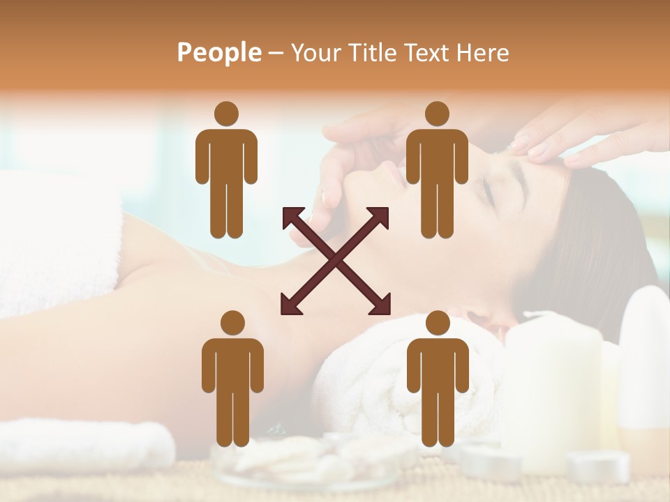 A Woman Getting A Facial Massage At A Spa PowerPoint Template