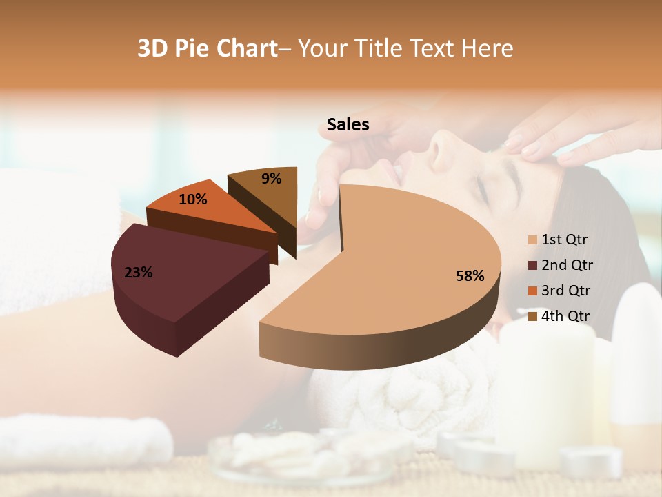 A Woman Getting A Facial Massage At A Spa PowerPoint Template
