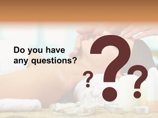 A Woman Getting A Facial Massage At A Spa PowerPoint Template