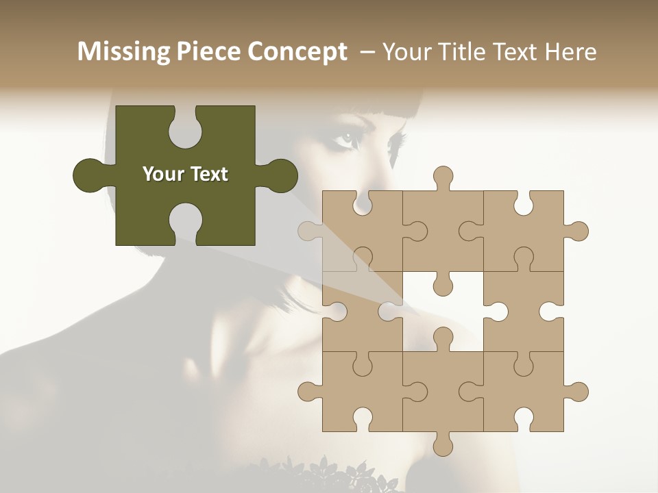 Femininity Gesture Lady PowerPoint Template