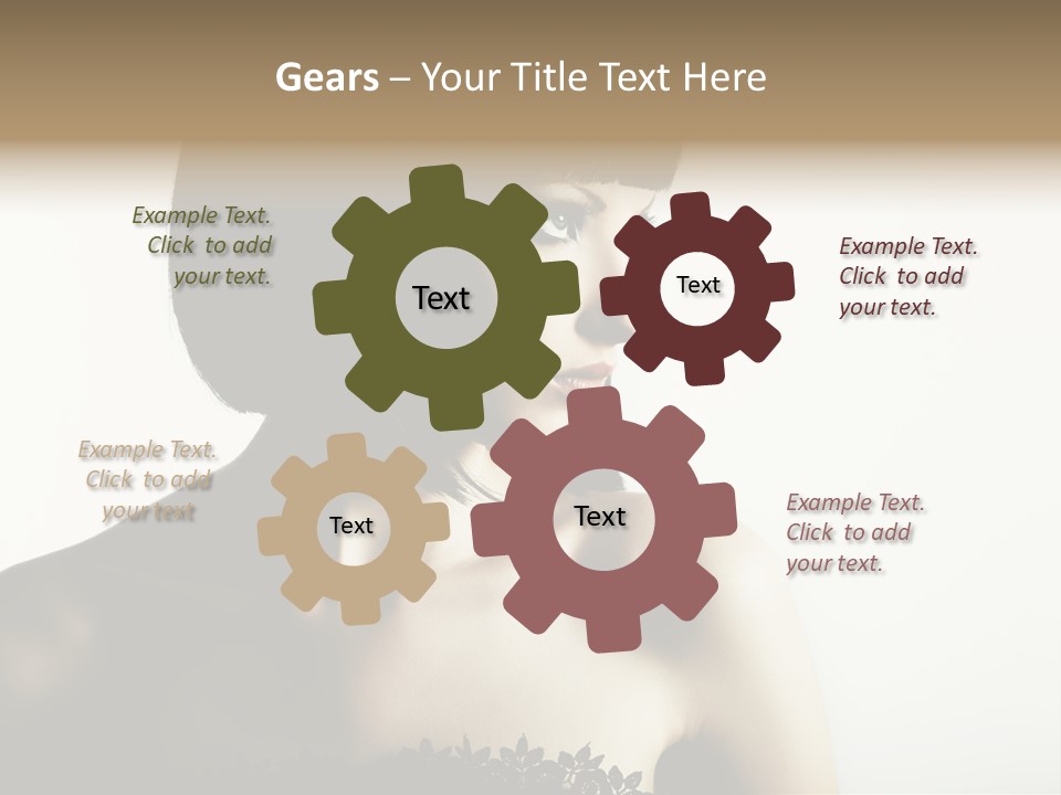 Femininity Gesture Lady PowerPoint Template