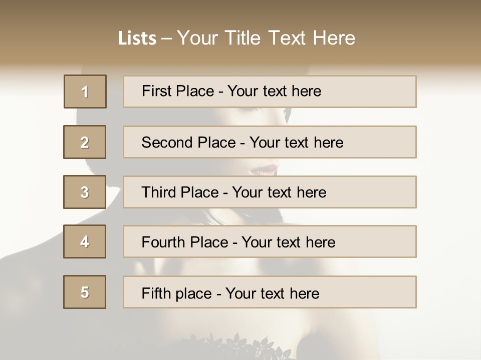Femininity Gesture Lady PowerPoint Template