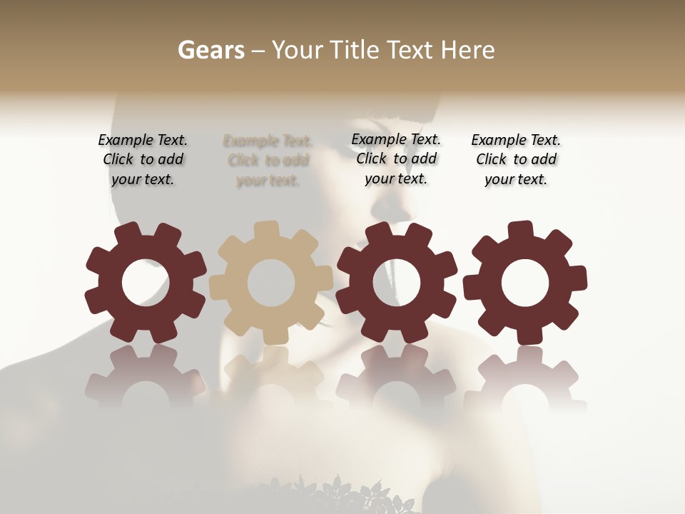 Femininity Gesture Lady PowerPoint Template