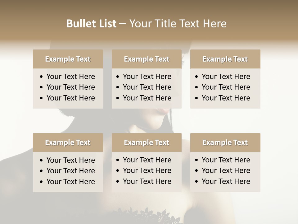 Femininity Gesture Lady PowerPoint Template