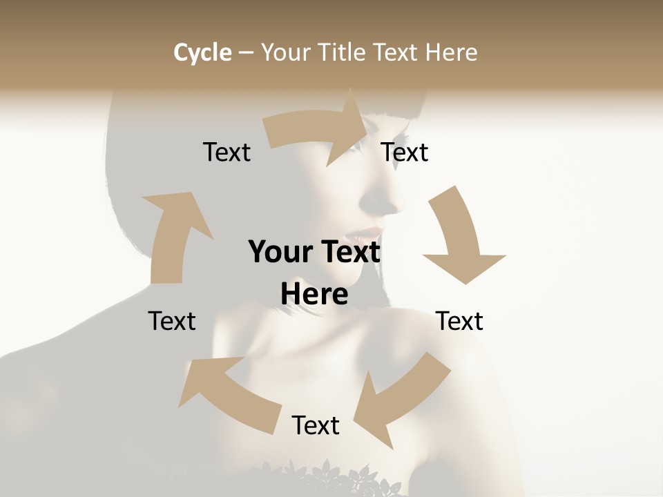 Femininity Gesture Lady PowerPoint Template