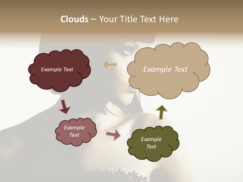 Femininity Gesture Lady PowerPoint Template