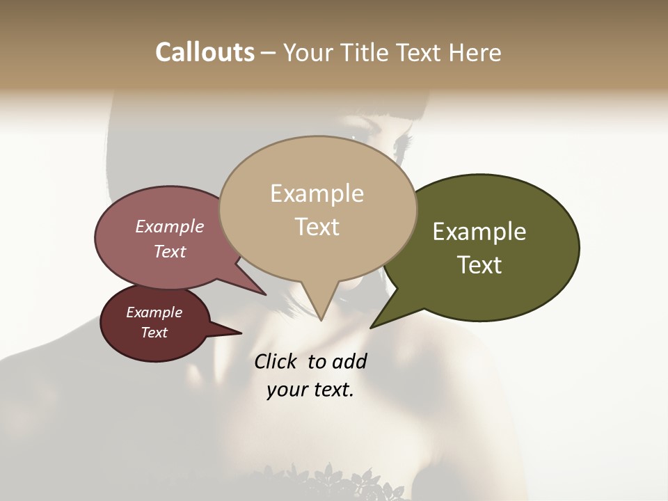 Femininity Gesture Lady PowerPoint Template