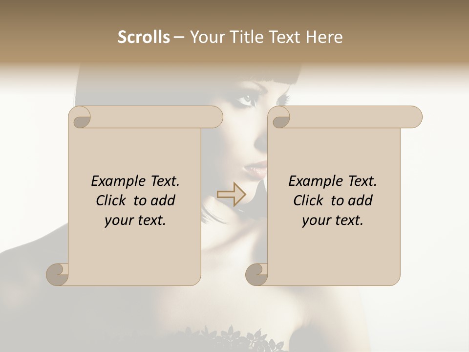 Femininity Gesture Lady PowerPoint Template