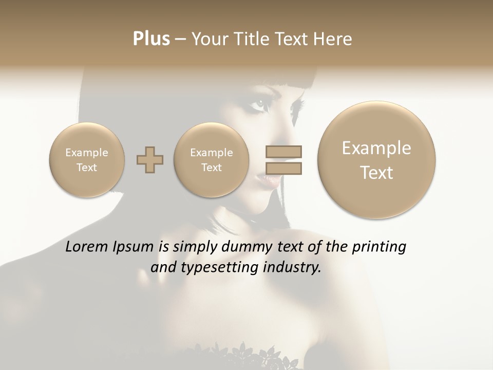 Femininity Gesture Lady PowerPoint Template