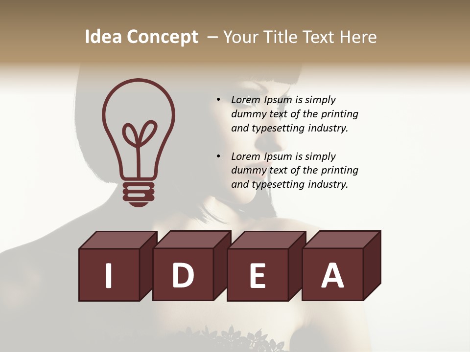 Femininity Gesture Lady PowerPoint Template