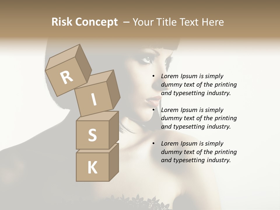 Femininity Gesture Lady PowerPoint Template