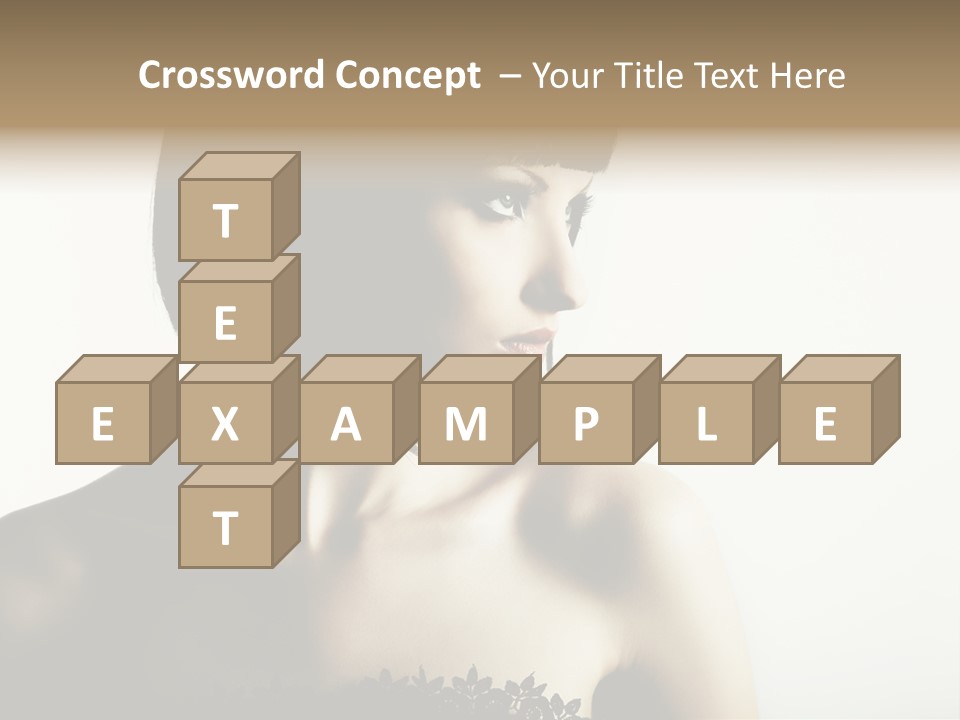 Femininity Gesture Lady PowerPoint Template