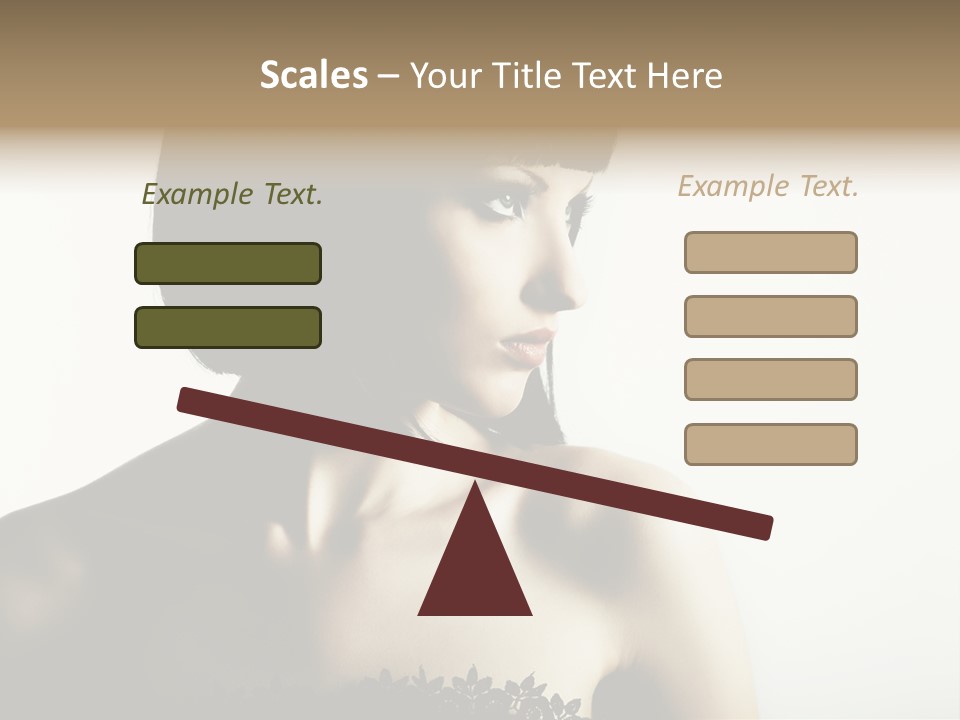 Femininity Gesture Lady PowerPoint Template