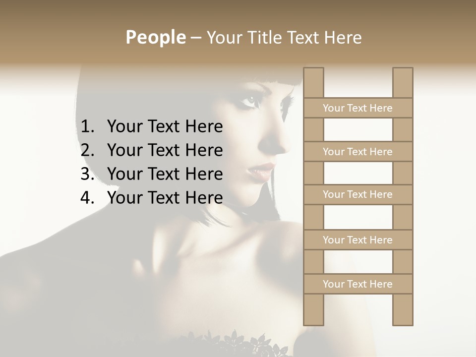 Femininity Gesture Lady PowerPoint Template