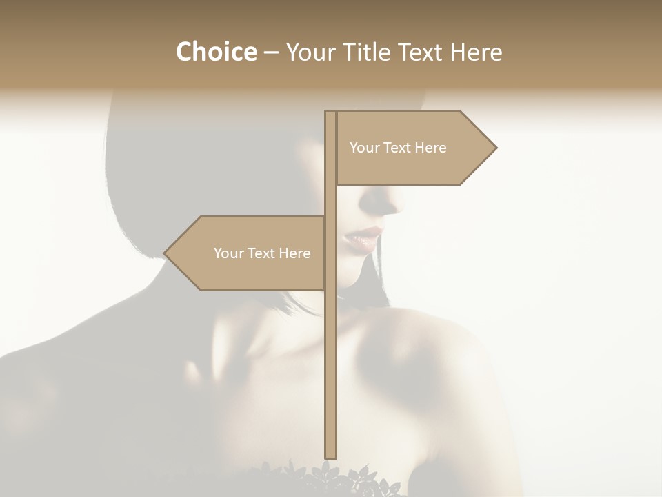 Femininity Gesture Lady PowerPoint Template