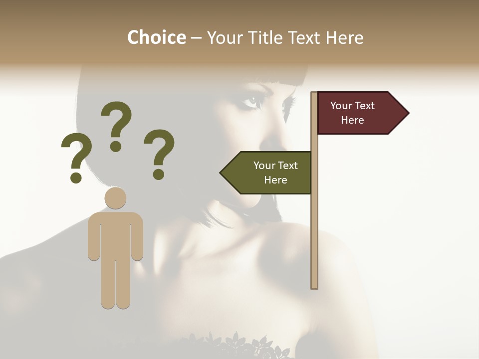 Femininity Gesture Lady PowerPoint Template