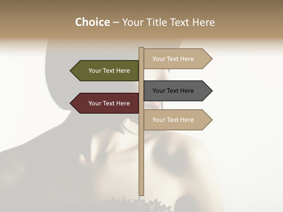 Femininity Gesture Lady PowerPoint Template