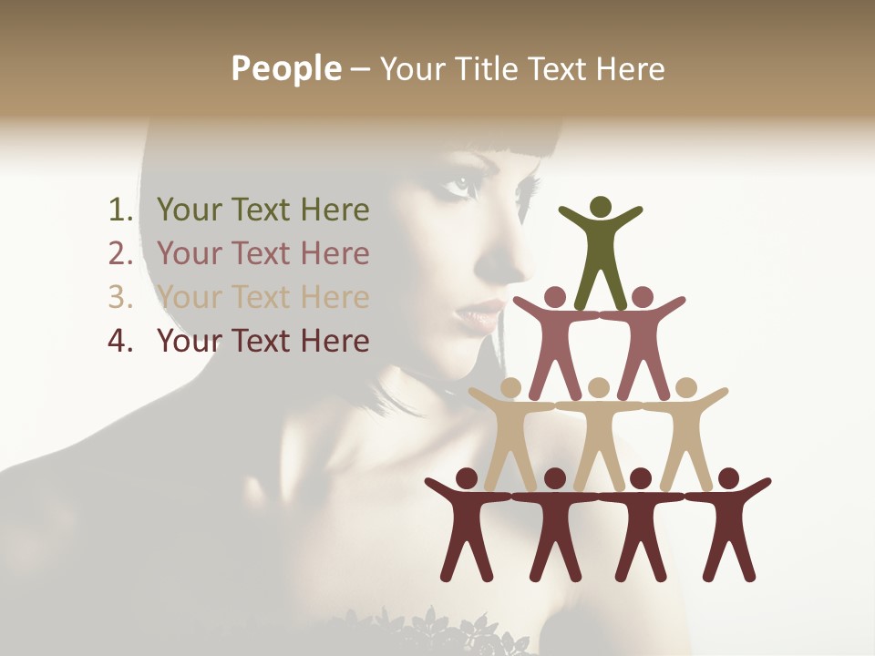 Femininity Gesture Lady PowerPoint Template