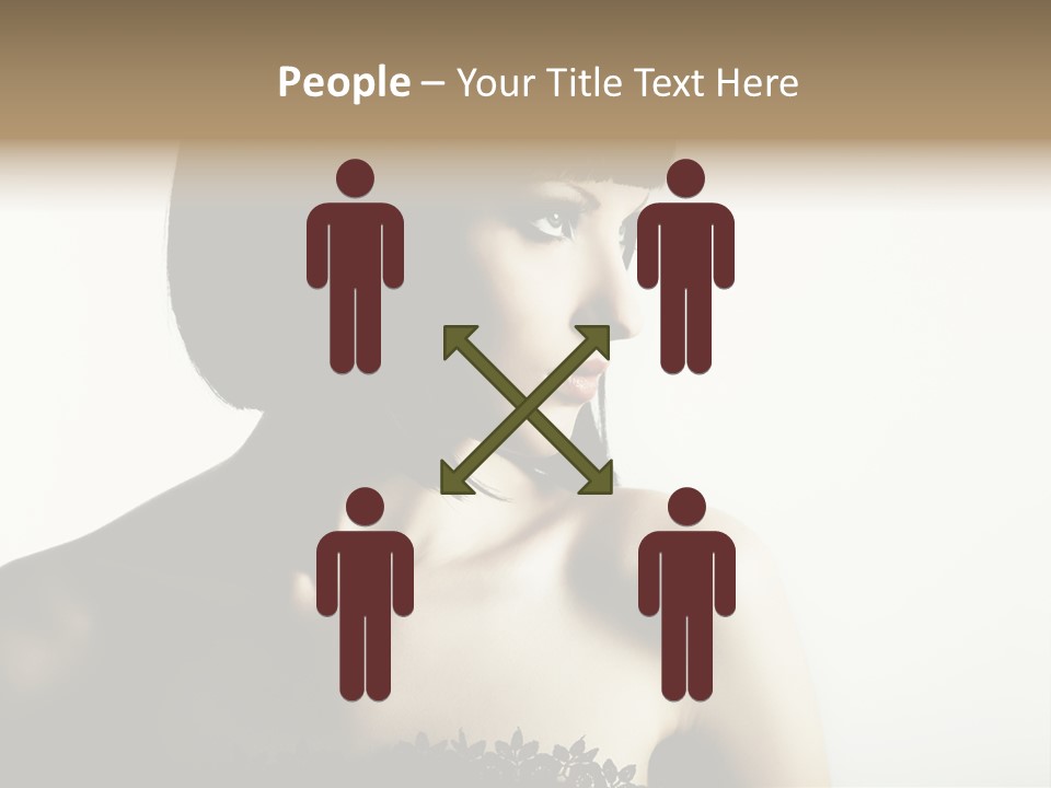 Femininity Gesture Lady PowerPoint Template