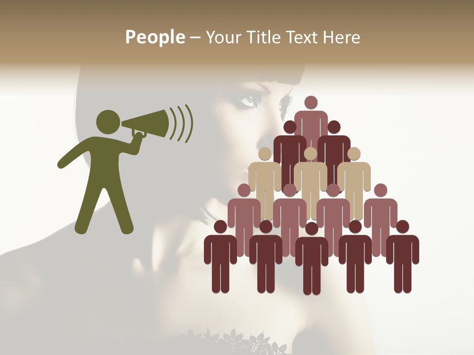 Femininity Gesture Lady PowerPoint Template