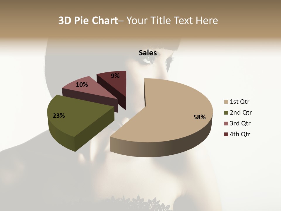 Femininity Gesture Lady PowerPoint Template