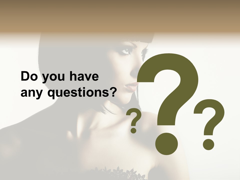 Femininity Gesture Lady PowerPoint Template