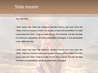 Femininity Gesture Lady PowerPoint Template