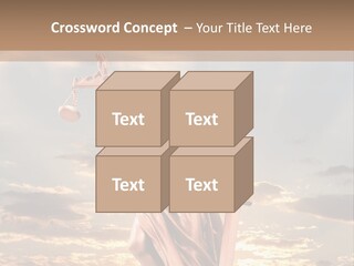 Femininity Gesture Lady PowerPoint Template